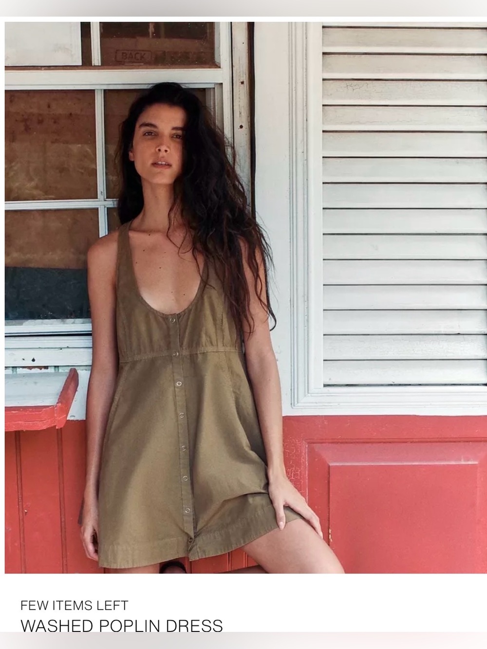 Zara washed poplin dress